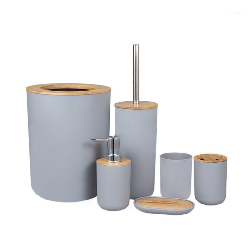 6pcs/set Toothbrush Holder Kit Toiletry Supplies Practical Mouthwash Cup Trash Can Bathroom Bamboo And Wood1
6pcs/set Toothbrush Holder Kit Toiletry Supplies Practical Mouthwash Cup Trash Can Bathroom Bamboo And Wood1