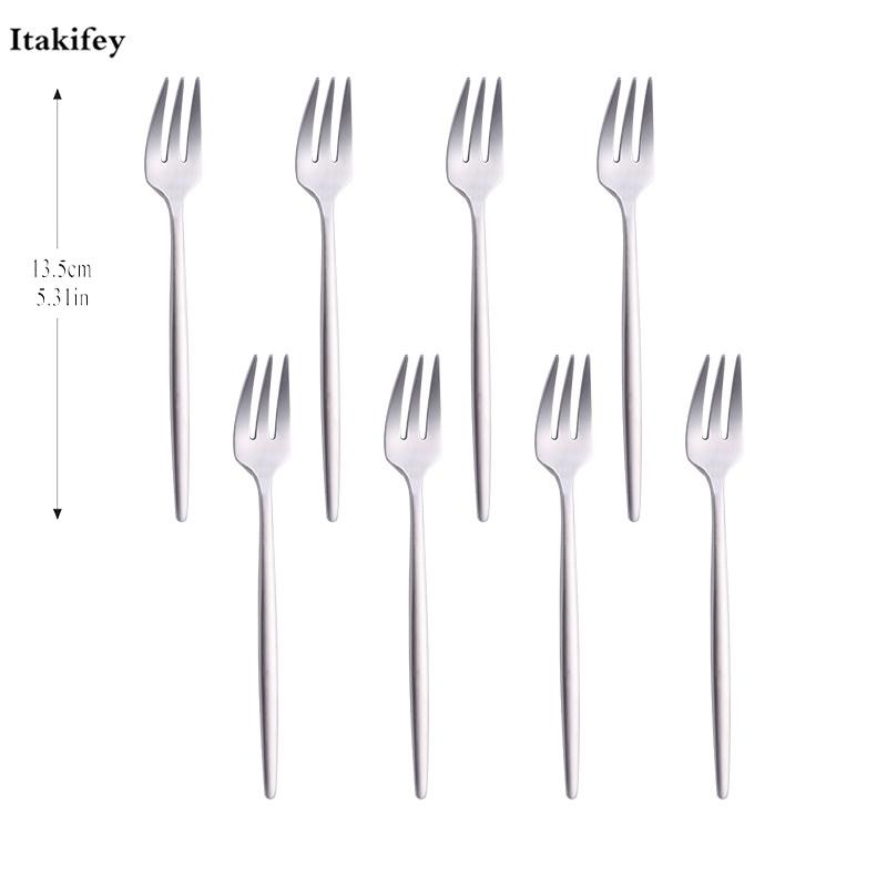 8Pcs Forks Knives Spoons Set Cake Forks Stainless Steel Thicken Rainbow Small Fork Dessert Fork Colorful For Party Utensils
8Pcs Forks Knives Spoons Set Cake Forks Stainless Steel Thicken Rainbow Small Fork Dessert Fork Colorful For Party Utensils