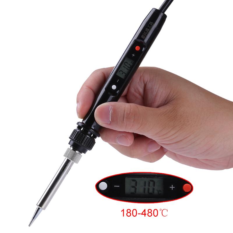 220V LCD Digital Display Soldering Iron Adjustable Temperature Lead-free EU Electric Solder Iron Rework Station Welding Tool
220V LCD Digital Display Soldering Iron Adjustable Temperature Lead-free EU Electric Solder Iron Rework Station Welding Tool