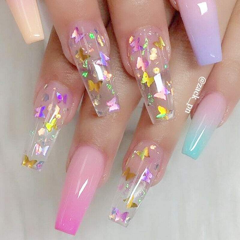3D Nail Sticker Butterfly Transfer Beautiful Decals Decoration Nail Art Accessor