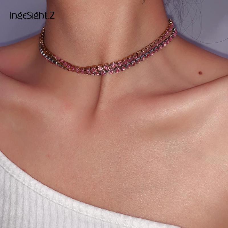IngeSight.Z Luxury Shiny Rhinestone Choker Necklace Collar Simple Minimalist Pink Crystal Chain Collar Necklaces Women Jewelry
IngeSight.Z Luxury Shiny Rhinestone Choker Necklace Collar Simple Minimalist Pink Crystal Chain Collar Necklaces Women Jewelry