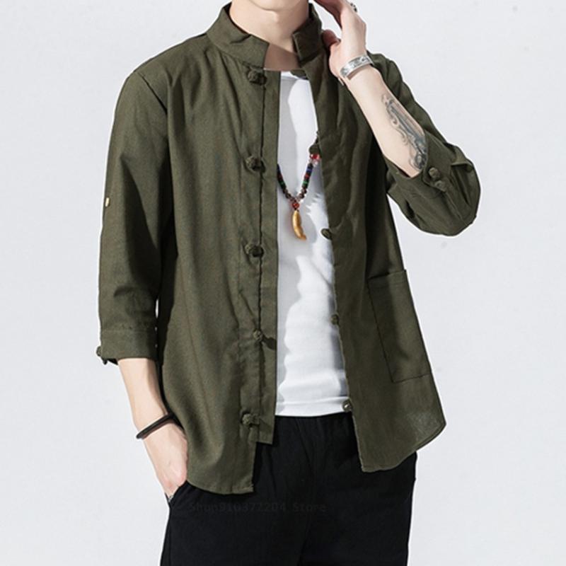Traditional Chinese Style Men's Clothing Oriental Collar Half Sleeve Hanfu Shirt Solid Tops Male Vintage Cotton Linen Tang Suit
Traditional Chinese Style Men's Clothing Oriental Collar Half Sleeve Hanfu Shirt Solid Tops Male Vintage Cotton Linen Tang Suit