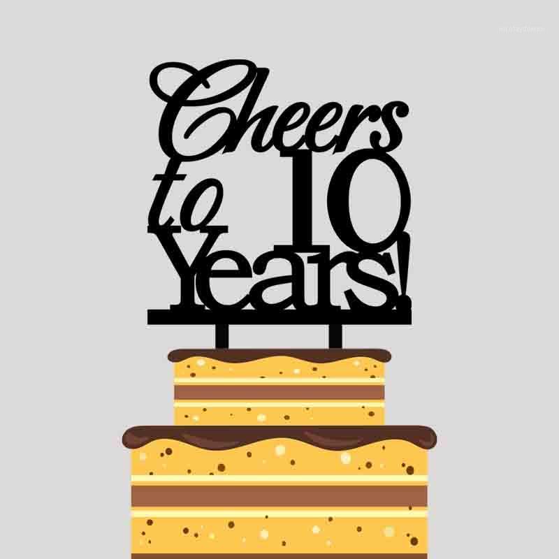 Personalized Wedding Anniversary Cake Topper Cheers to 10 20 30 Years Cake Topper For Wedding Anniversary Decoration YC0581 
Personalized Wedding Anniversary Cake Topper Cheers to 10 20 30 Years Cake Topper For Wedding Anniversary Decoration YC0581