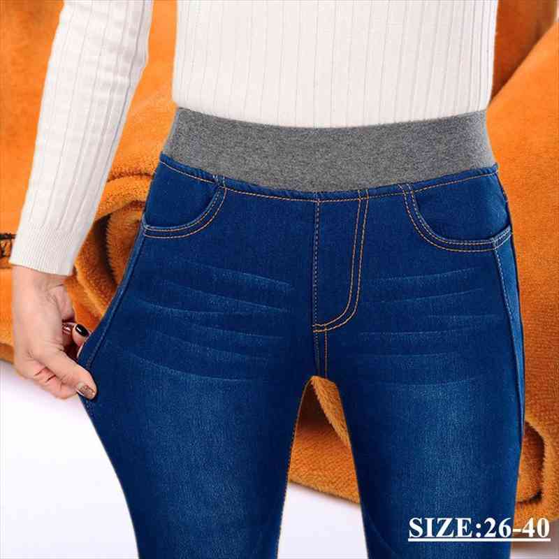 winter thick plus velvet fleece warm women elastic high waist skinny mom jeans stretch female denim pencil trousers 28-40, Blue
winter thick plus velvet fleece warm women elastic high waist skinny mom jeans stretch female denim pencil trousers 28-40, Blue