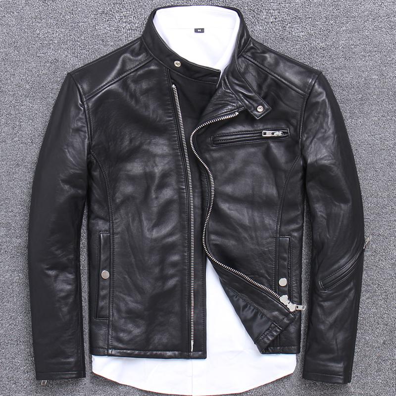 Real Genuine Leather Jacket Men 100% Sheepskin Coat Vintage Short Biker Motorcycle Jacket Men Chaqueta Cuero Hombre U-1808 J3200, Black
Real Genuine Leather Jacket Men 100% Sheepskin Coat Vintage Short Biker Motorcycle Jacket Men Chaqueta Cuero Hombre U-1808 J3200, Black