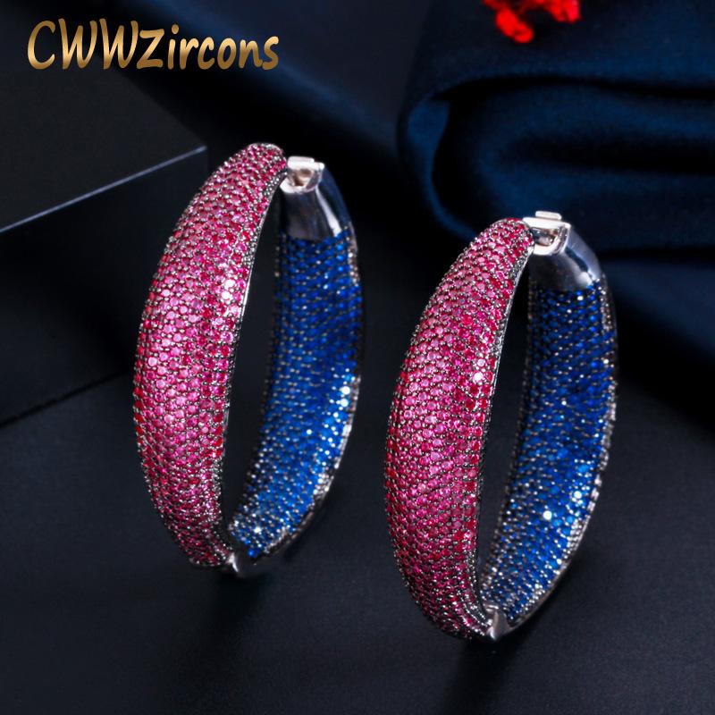 CWWZircons Luxury Full Cubic Zirconia Pave Big Round Circle Hoop Earring Engagement Party Jewelry Gift for Women Brincos CZ807
CWWZircons Luxury Full Cubic Zirconia Pave Big Round Circle Hoop Earring Engagement Party Jewelry Gift for Women Brincos CZ807