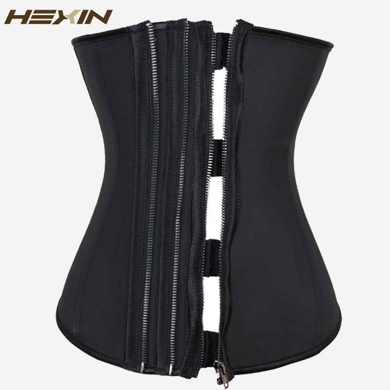 HEXIN Triple Zipper And Clip Latex Waist Trainer Black Zip and Clip Waist Trainer Corset Steel Boned Body Shaper Plus Size 6XL Y200706, Black;white
HEXIN Triple Zipper And Clip Latex Waist Trainer Black Zip and Clip Waist Trainer Corset Steel Boned Body Shaper Plus Size 6XL Y200706, Black;white