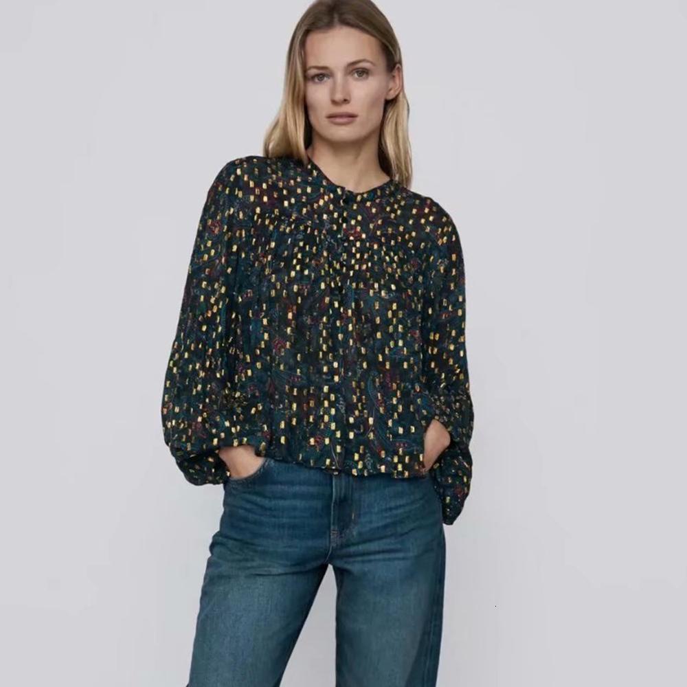 2021 New Women Spring Autumn Sleeve Dot Abstract Printed Pullover O-neck Office Lady Fashion Party Tops Outerwear Cae1
2021 New Women Spring Autumn Sleeve Dot Abstract Printed Pullover O-neck Office Lady Fashion Party Tops Outerwear Cae1