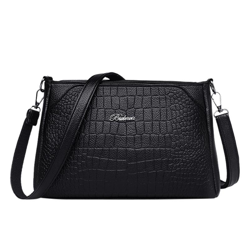 Women's Shoulder Bags Casual Lady Crossbody Bags Soft Pu Leather Messenger Bag For Female Mother Small Black Striped Handbag #SR
Women's Shoulder Bags Casual Lady Crossbody Bags Soft Pu Leather Messenger Bag For Female Mother Small Black Striped Handbag #SR