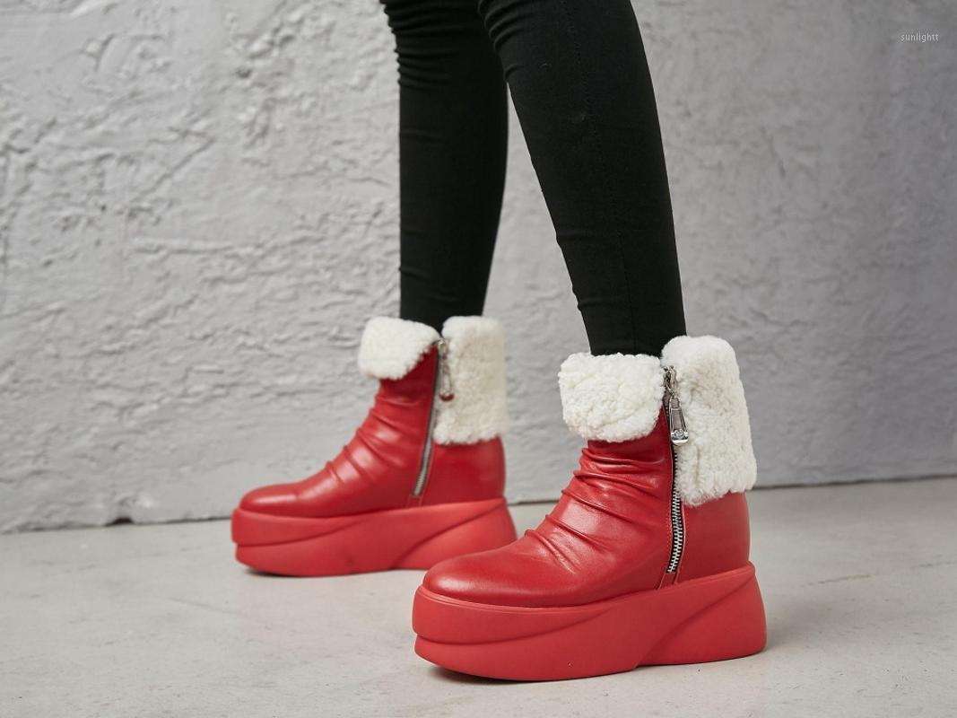 Dilalula 2020 Luxury Genuine Leather Round Toe Wool Lining High Increasing Heels Snow Boots Women Winter Platform Warm Boots1, Beige
Dilalula 2020 Luxury Genuine Leather Round Toe Wool Lining High Increasing Heels Snow Boots Women Winter Platform Warm Boots1, Beige