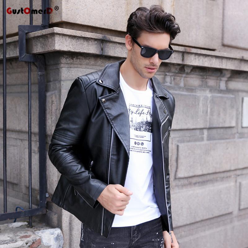 Men's Leather & Faux Wholesale- GustOmerD Brand 2021 Autumn Winter Casual Zipper PU Jacket Motorcycle Men Slim Fit Mens Jackets And Coats1, Black
Men's Leather & Faux Wholesale- GustOmerD Brand 2021 Autumn Winter Casual Zipper PU Jacket Motorcycle Men Slim Fit Mens Jackets And Coats1, Black