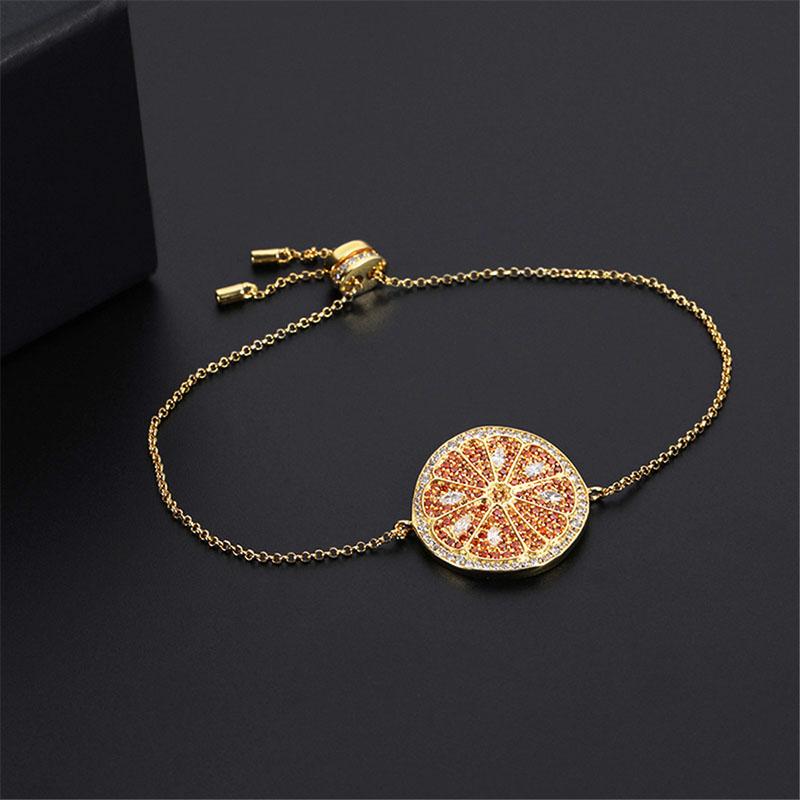 Funmode Trendy Round Watermelon Charm Adjustable Bracelets For Women Jewelry pulseras para hombre Wholesale FB82