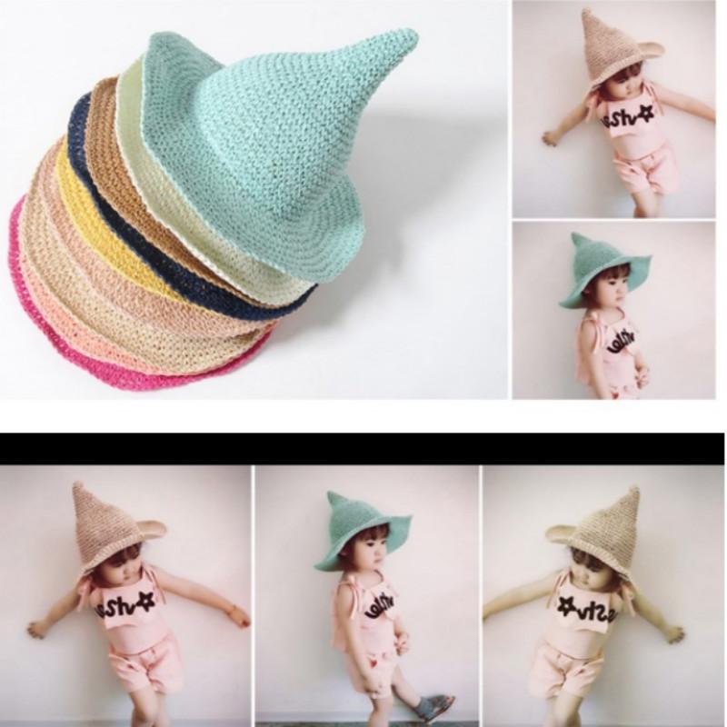 Witch Bucket Hat For Kids Boy Girl Solid Children Straw Fisherman Hat Knitted Tall Pointed Summer Beach Cap Wide Brim Panama, Khaki
Witch Bucket Hat For Kids Boy Girl Solid Children Straw Fisherman Hat Knitted Tall Pointed Summer Beach Cap Wide Brim Panama, Khaki