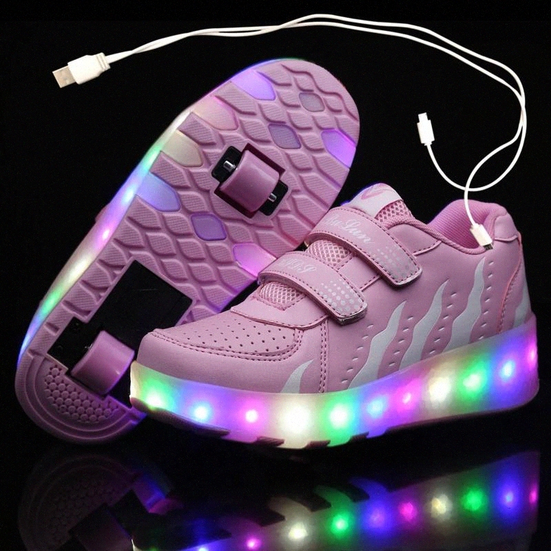 USB Charging Two Wheels Luminous Sneakers Led Light Roller Skate Shoes for Children Kids Led Shoes Boys Girls 28-43 #Ex7c
USB Charging Two Wheels Luminous Sneakers Led Light Roller Skate Shoes for Children Kids Led Shoes Boys Girls 28-43 #Ex7c