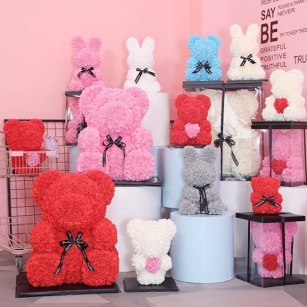 Rose Flower 25cm Teddy Rose Bear With Box Valentine's Day Gift Artificial PE Flower Bear Soap Foam Bear of Roses Birthday Gifts
Rose Flower 25cm Teddy Rose Bear With Box Valentine's Day Gift Artificial PE Flower Bear Soap Foam Bear of Roses Birthday Gifts