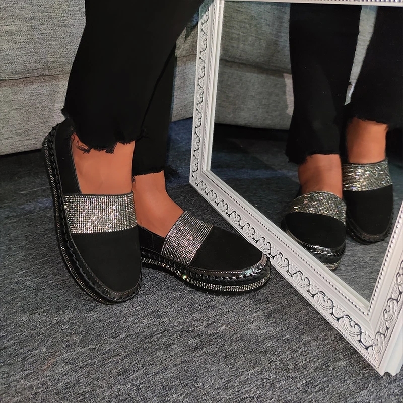2021 New Women Spring Flock Slip on Flat Solid Bling Loafers Platform Fashion Casual Ladies Shoes Mfqr, White
2021 New Women Spring Flock Slip on Flat Solid Bling Loafers Platform Fashion Casual Ladies Shoes Mfqr, White