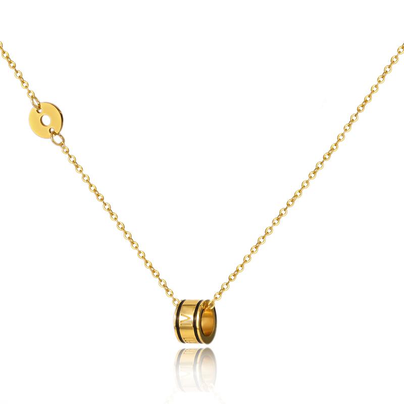 Female Brand Circle Roman Necklace Short Chokers Black Round Pendants Necklaces Women Stainless Steel Luxury Jewelry
Female Brand Circle Roman Necklace Short Chokers Black Round Pendants Necklaces Women Stainless Steel Luxury Jewelry