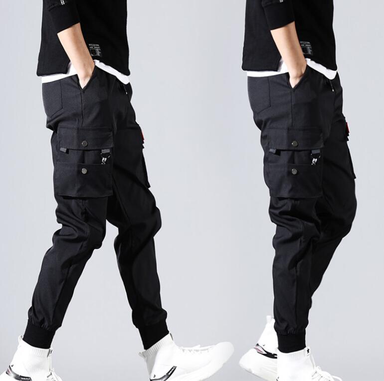 Hip Hop Men Pantalones Hombre High Street Kpop Casual Cargo Pants Many Pockets Joggers Modis Streetwear Trousers Harajuku For Men1221878
