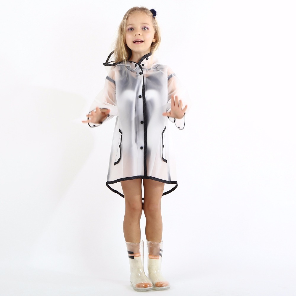 Celveroso Kids Transparency Waterproof Rain Coat Polyester Boys Clothes Fashion Raincoat Children Baby Girls Jacket Coat Rainsut 201106