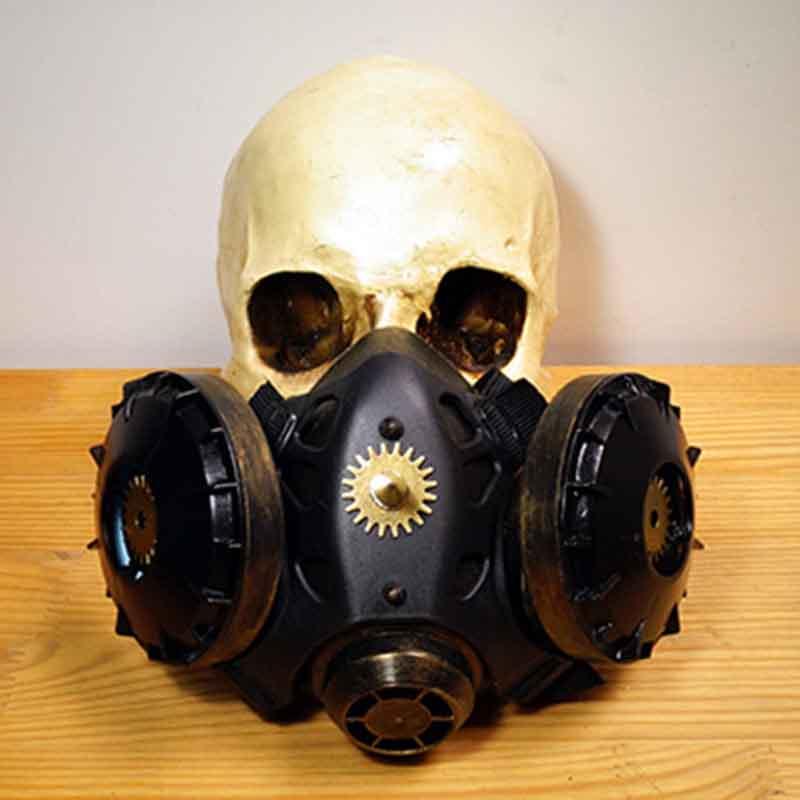 Corzzet Gold Rivet Black Rubber Black Pipeline Steampunk Masks Cospaly Props Anti-Fog Haze Women And Men Gothic Mask
Corzzet Gold Rivet Black Rubber Black Pipeline Steampunk Masks Cospaly Props Anti-Fog Haze Women And Men Gothic Mask