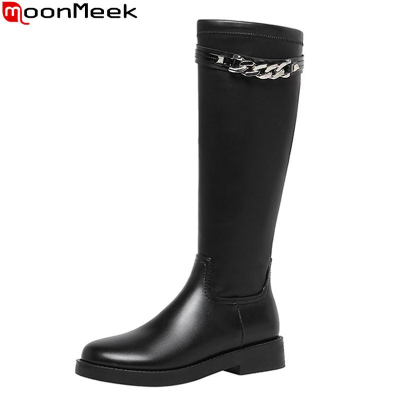 MoonMeek 2021 New Hot Sale Winter Boots Low Heel Round Toe Black Color Women Boots Comfortable Pu Leather Knee High
MoonMeek 2021 New Hot Sale Winter Boots Low Heel Round Toe Black Color Women Boots Comfortable Pu Leather Knee High
