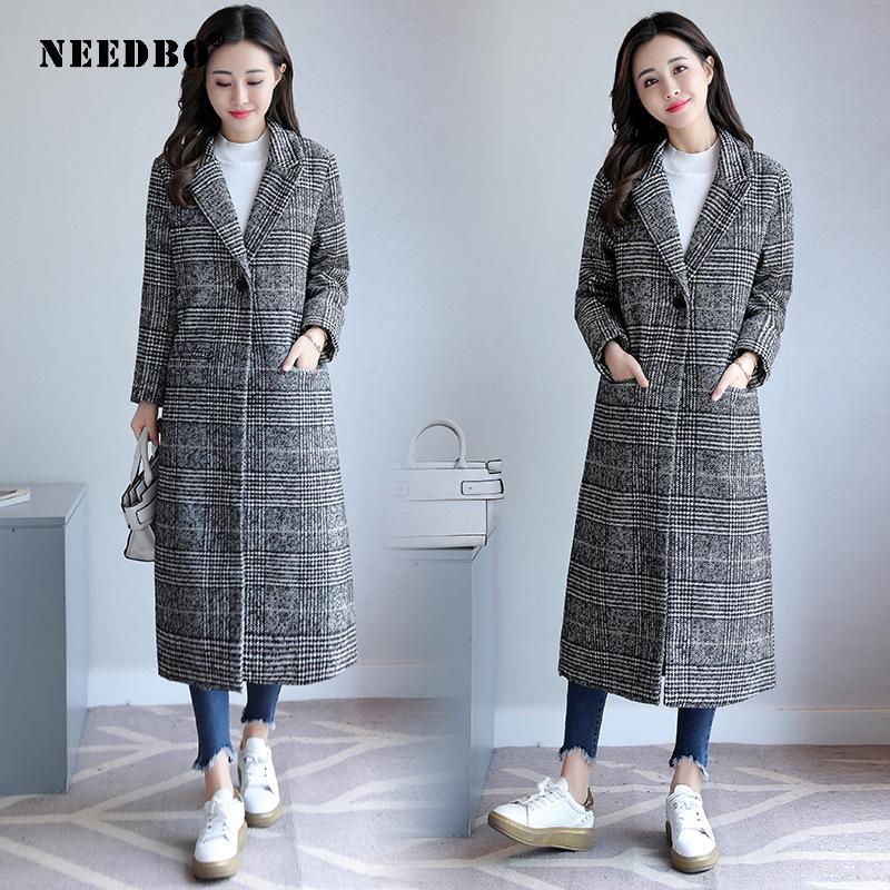 NEEDBO 2020 Spring Autumn Women' Wool Plaid Coat Fashion Long Woolen Long Coat Slim Type Female Winter Wool Jackets Outwear, Clear
NEEDBO 2020 Spring Autumn Women' Wool Plaid Coat Fashion Long Woolen Long Coat Slim Type Female Winter Wool Jackets Outwear, Clear