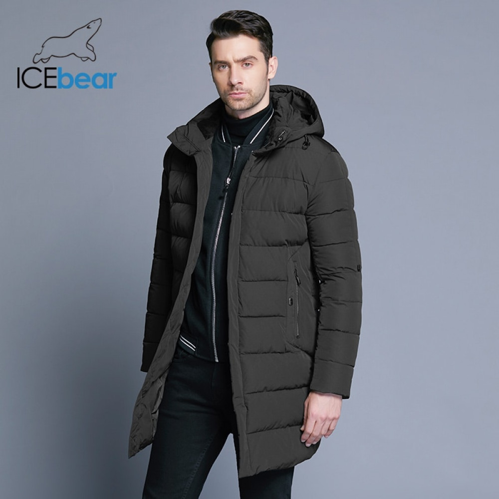 ICEbear Winter Jacket Men Hat Detachable Warm Coat Causal Parkas Cotton Padded Winter Jacket Men Clothing MWD18821D 201026
