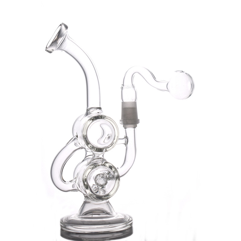 8 inchs glass Recycler Oil Rigs Heady Glass Water Bongs Double Barrel honeycomb Glass Water Pipes Hookahs Shisha with oil pot
8 inchs glass Recycler Oil Rigs Heady Glass Water Bongs Double Barrel honeycomb Glass Water Pipes Hookahs Shisha with oil pot