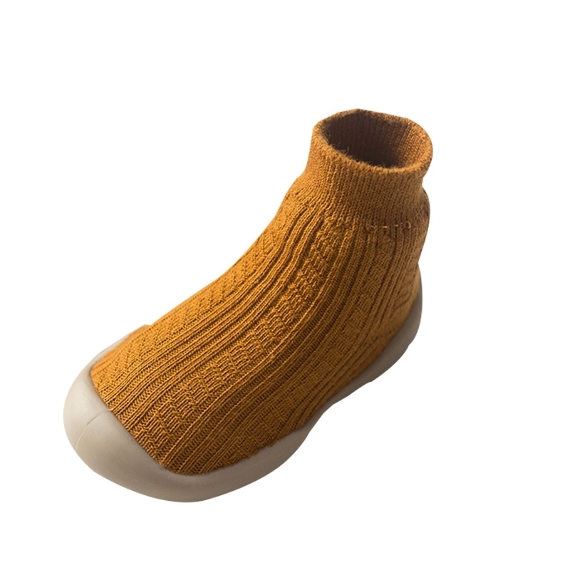 with girl floor non-slip cartoon shoes Baby toddler rubber sole socks LJ201214