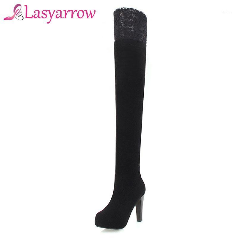 Lasyarrow Autumn Winter Lace Thigh High Boots Fashion Sexy High Heels Platform Shoes Women Solid Black Over the Knee Boots F7491
Lasyarrow Autumn Winter Lace Thigh High Boots Fashion Sexy High Heels Platform Shoes Women Solid Black Over the Knee Boots F7491