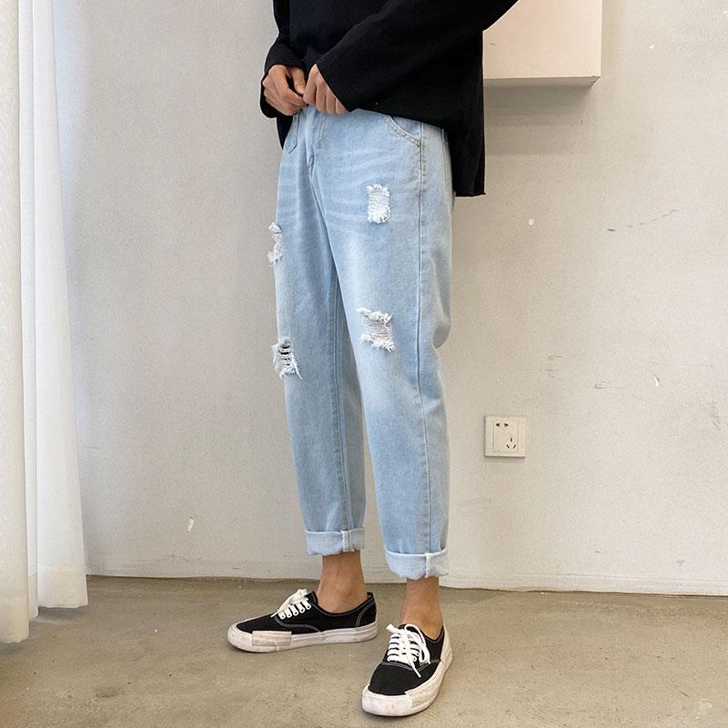 2020 new Jeans men Slim Fit Denim Joggers Stretch Male Jeans Pencil Pants Blue Men's fashion Tear hole Casual Ankle pants1
2020 new Jeans men Slim Fit Denim Joggers Stretch Male Jeans Pencil Pants Blue Men's fashion Tear hole Casual Ankle pants1
