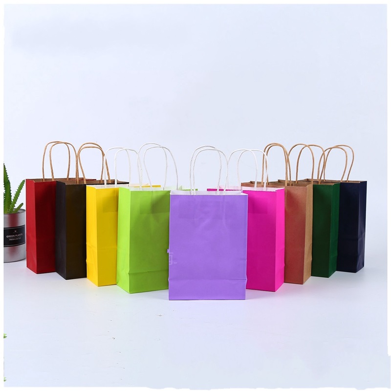 Shopping Bags Kraft Paper Multifunction High Quality soft color paper bag with handles Festival Gift Packaging Bag 21x15x8cm 164 K2
Shopping Bags Kraft Paper Multifunction High Quality soft color paper bag with handles Festival Gift Packaging Bag 21x15x8cm 164 K2