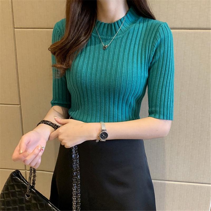 Women's Blouses & Shirts Blouse Women Blusas Fashion Woman 2022 Summer Half Sleeve Tops Female O-Neck Knitted Shirt Blusa, White
Women's Blouses & Shirts Blouse Women Blusas Fashion Woman 2022 Summer Half Sleeve Tops Female O-Neck Knitted Shirt Blusa, White