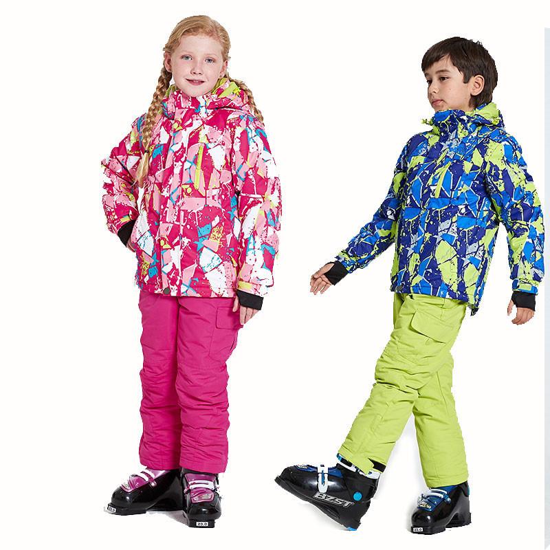 New Kids Ski Suit Waterproof Windproof Ski Jacket and Pants Set Boy Girls Snow Clothes Children's Snowboard Suits, Rose red geometry
New Kids Ski Suit Waterproof Windproof Ski Jacket and Pants Set Boy Girls Snow Clothes Children's Snowboard Suits, Rose red geometry