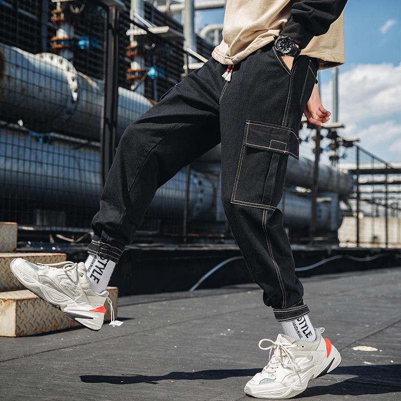 2021 Men Loose Three-dimensional Pocket Harem Jeans Spring Trendy Casual Korean Style Bunch Tide Brand Pants Classic Clothing, Black
2021 Men Loose Three-dimensional Pocket Harem Jeans Spring Trendy Casual Korean Style Bunch Tide Brand Pants Classic Clothing, Black