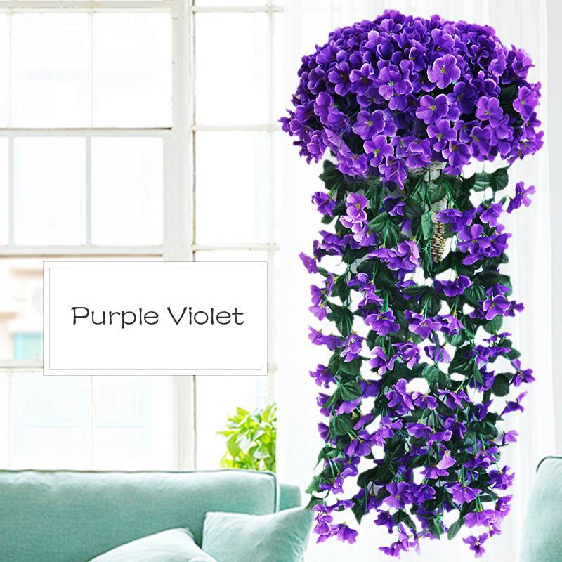 Violet Artificial Flower Valentine's Day Decoration Simulation Wall Hanging Basket Flower Orchid Fake Silk Vine Flowers1, 4 petals white
Violet Artificial Flower Valentine's Day Decoration Simulation Wall Hanging Basket Flower Orchid Fake Silk Vine Flowers1, 4 petals white