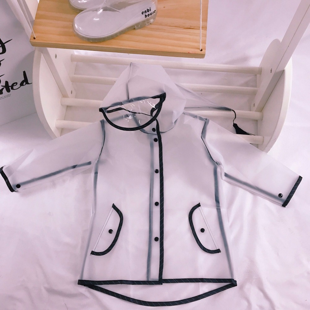Celveroso Kids Transparency Waterproof Rain Coat Polyester Boys Clothes Fashion Raincoat Children Baby Girls Jacket Coat Rainsut 201106