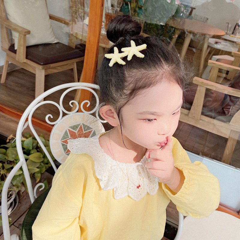 Sweet Romantic Barrette Crystal Starfish Hairclip Department Rhinestone Bangs Clip Hairpin Side Hair Accessorie 7 colors