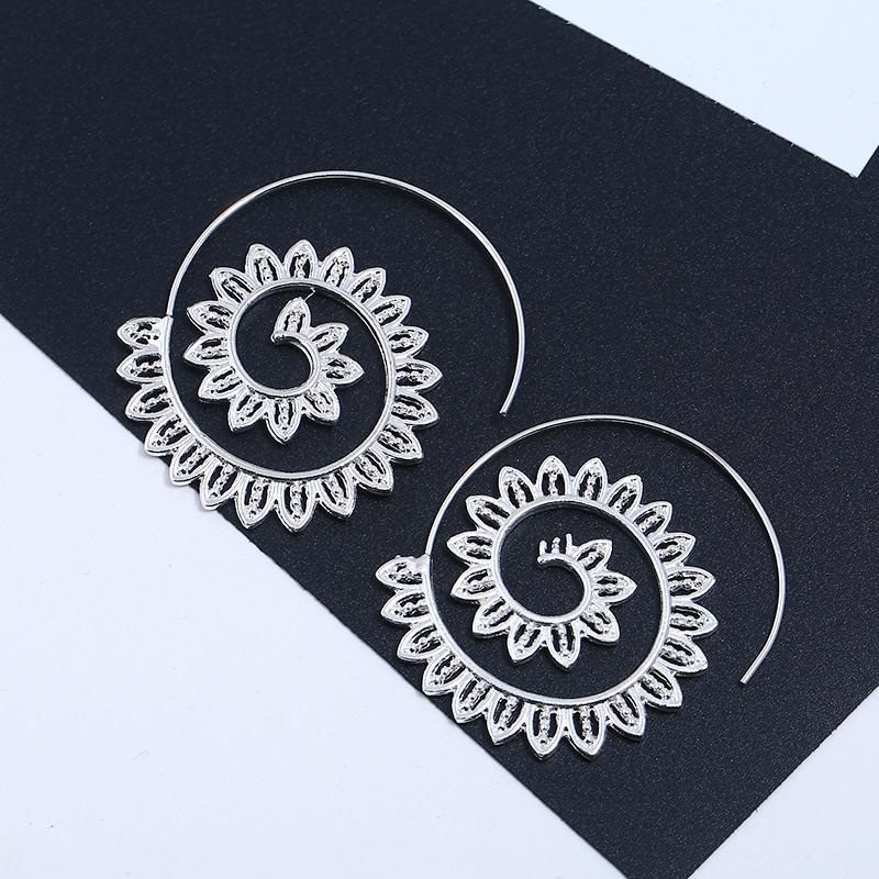 Exaggerated Round Big Circle Spiral Swirl Hoop Earrings Gold Metal Color Gear Earrings for Women Jewelry Pendientes Aro E662-G1
Exaggerated Round Big Circle Spiral Swirl Hoop Earrings Gold Metal Color Gear Earrings for Women Jewelry Pendientes Aro E662-G1