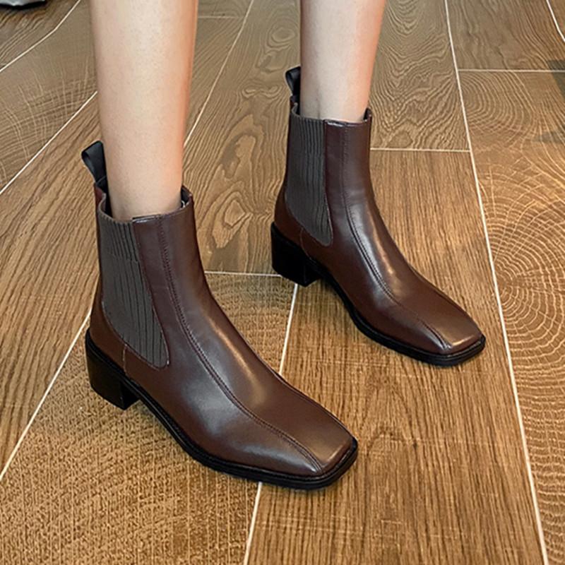 Genuine Leather knitting Women 4.5cm med Heel Ankle Boots Classic Design Shoes For Women Working Office Shoes Woman, Black
Genuine Leather knitting Women 4.5cm med Heel Ankle Boots Classic Design Shoes For Women Working Office Shoes Woman, Black