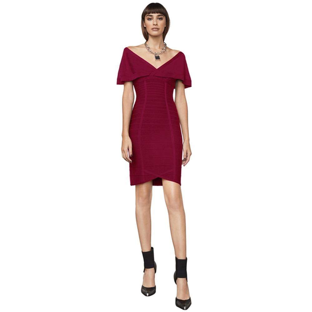 2020 New Elegant Sleeve Open Robe v Neck Red Wine Bandage Meeting Gowns Party at Night Mini Women' High Quality Dresses Ii9m, Black 
2020 New Elegant Sleeve Open Robe v Neck Red Wine Bandage Meeting Gowns Party at Night Mini Women' High Quality Dresses Ii9m, Black