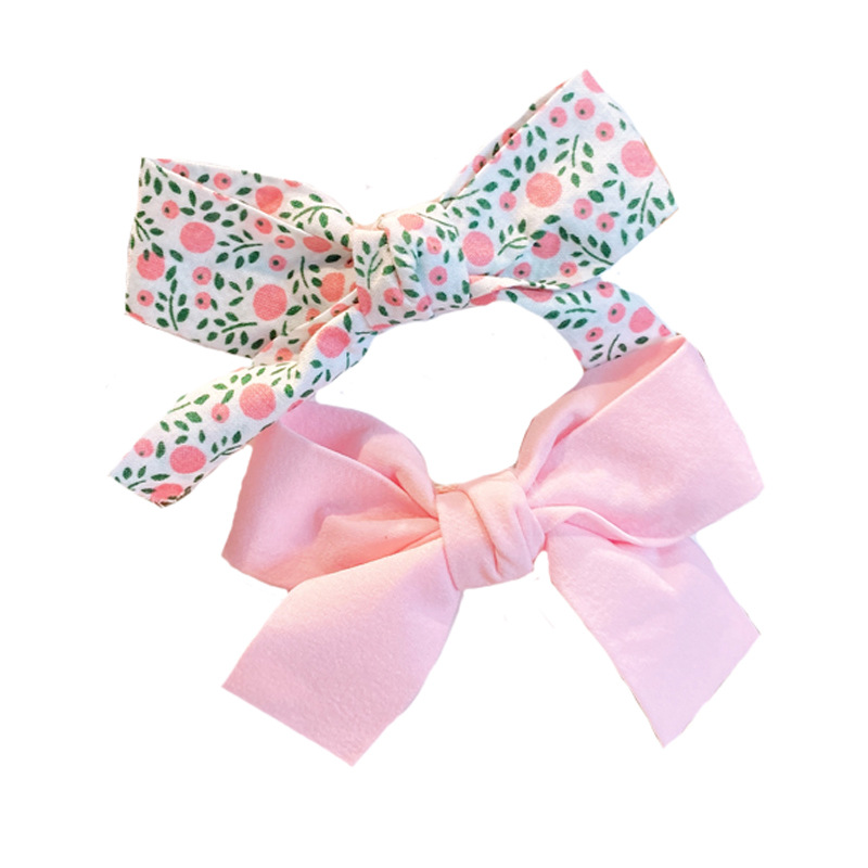 2pcs/set Velvet Bowknot Hair Clips Hand Tie Large Pigtail Bows Hairpin For Women Girls Satin Temperament Elegant Accessoires 0848