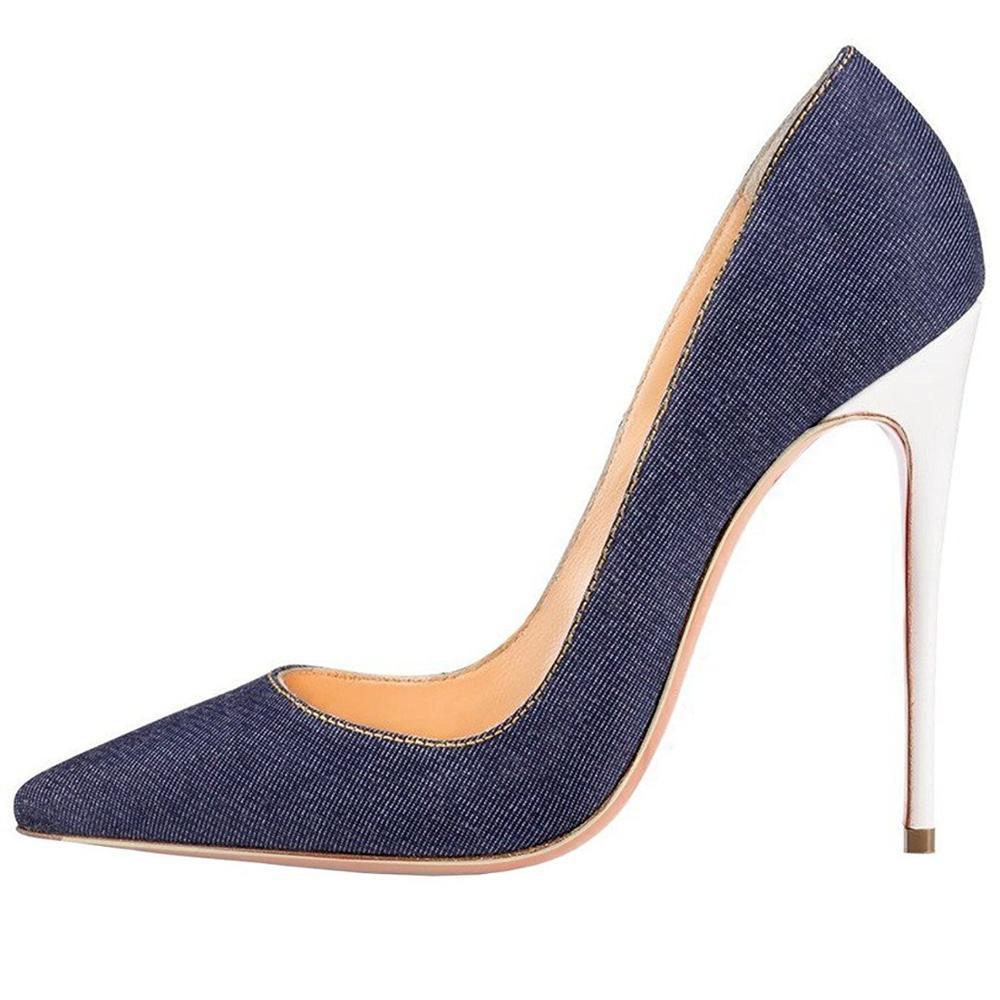 2021 The New Female Denim High-heeled Shoes to Sexy Toe Stiletto Heels Ladies 34-46. Ipvh, Light blue.
2021 The New Female Denim High-heeled Shoes to Sexy Toe Stiletto Heels Ladies 34-46. Ipvh, Light blue.
