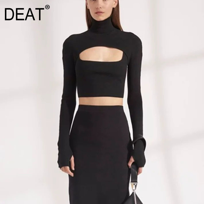 DEAT new spring fashion women clothes turtleneck full sleeves knitting pullover sweater and V-neck sling T-shirt WK31601 201125, White
DEAT new spring fashion women clothes turtleneck full sleeves knitting pullover sweater and V-neck sling T-shirt WK31601 201125, White