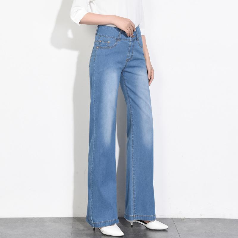 Spring and Summer plus size 32 denim pants High Waist Wide Leg jeans women trousers, Blue
Spring and Summer plus size 32 denim pants High Waist Wide Leg jeans women trousers, Blue
