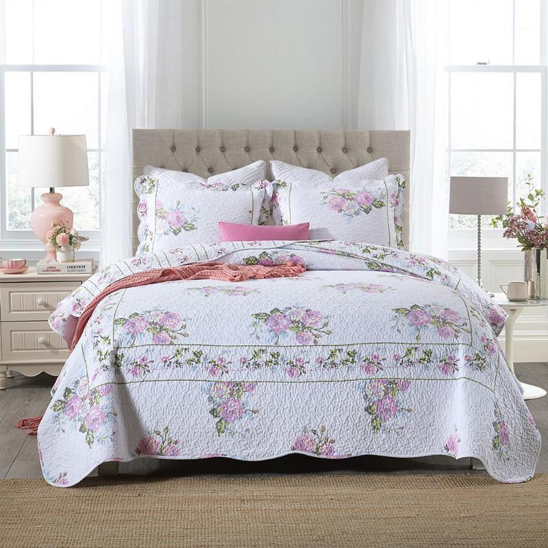 Flowers Print BedSpreads Cotton Quilt Sets 3PCS Bed Cover With 2*Shams Queen Size Coverlet Summer Blanket1, White
Flowers Print BedSpreads Cotton Quilt Sets 3PCS Bed Cover With 2*Shams Queen Size Coverlet Summer Blanket1, White