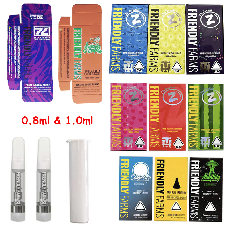Hot Friendly Farms Vape Cartridges Packaging Atomizers 0.8ml Ceramic Glass Thick Oil Dab Pen Wax Vaporizer Carts Atomizer E Cigarettes 510 Thread
Hot Friendly Farms Vape Cartridges Packaging Atomizers 0.8ml Ceramic Glass Thick Oil Dab Pen Wax Vaporizer Carts Atomizer E Cigarettes 510 Thread