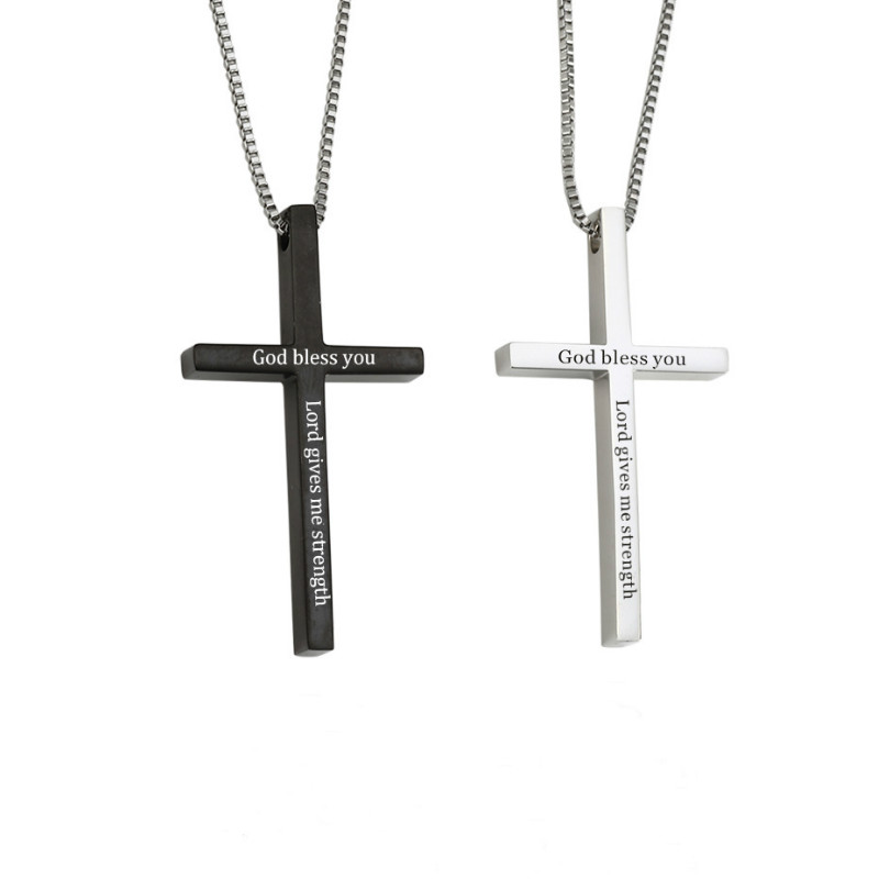 God bless cross necklace black Stainless steel cross pendant necklaces women mens fashion jewelry gift will and sandy new
God bless cross necklace black Stainless steel cross pendant necklaces women mens fashion jewelry gift will and sandy new