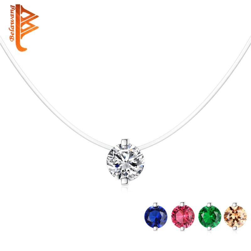 Chains Wholesale 925 Sterling Silver Transparent Fishing Line Stealth Necklace Snowball Colorful Crystal Chain Women Wedding
Chains Wholesale 925 Sterling Silver Transparent Fishing Line Stealth Necklace Snowball Colorful Crystal Chain Women Wedding