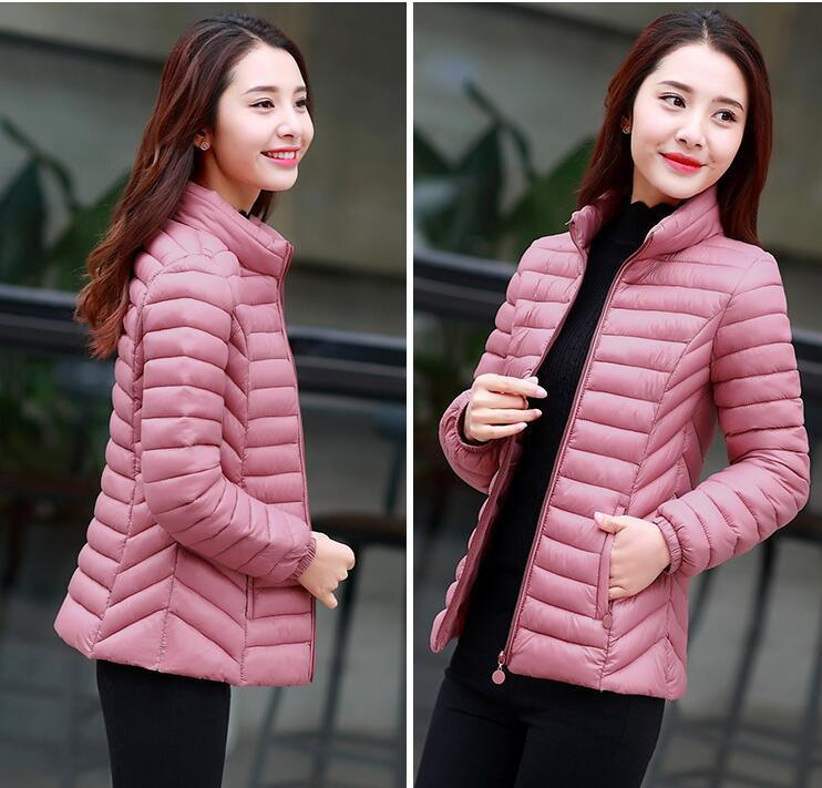 Fashion Casual Cotton wadded jacket Winter jacket women Stand collar Short Cotton Coat Womens Thick warm Parkas High quality 201019